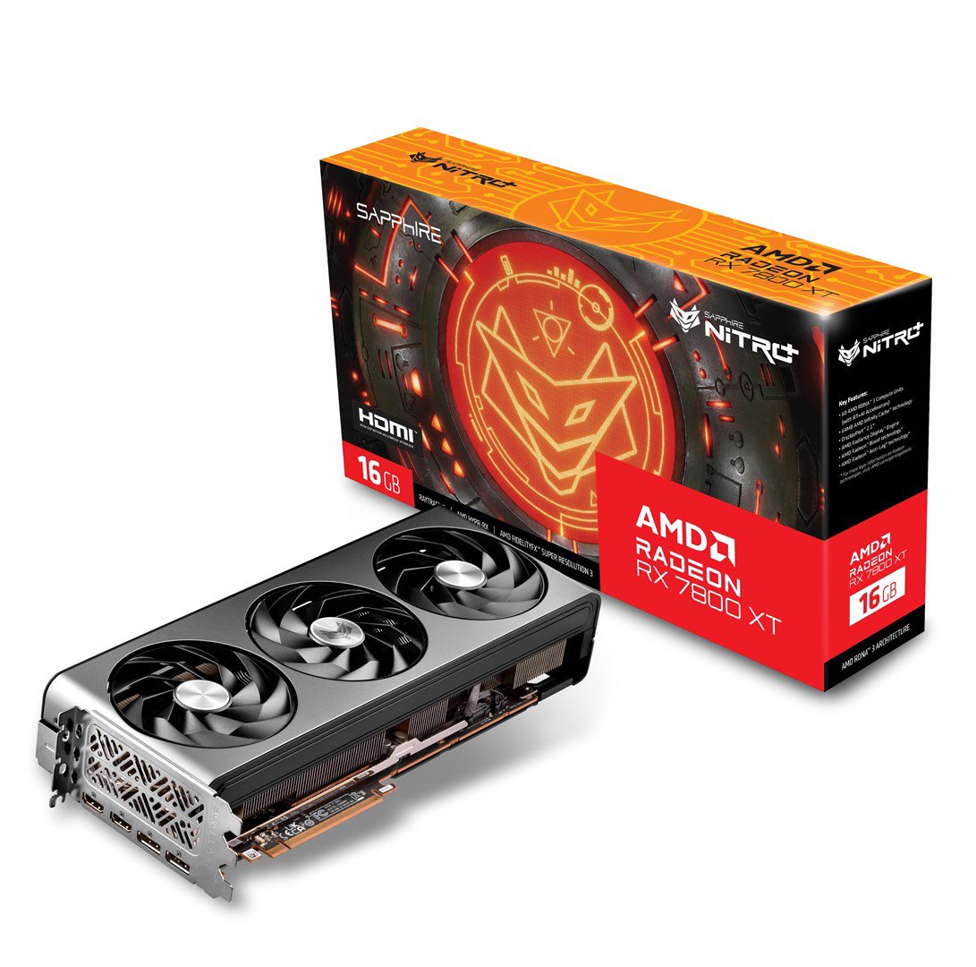 Vaizdo plokštė SAPPHIRE Radeon RX 7800 XT NITRO+ GAMING OC 16GB GDDR6