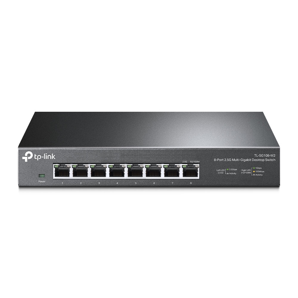 TP-LINK | 8-Port 2.5G Desktop Switch | TL-SG108-M2 | Unmanaged | Desktop | Power supply type External