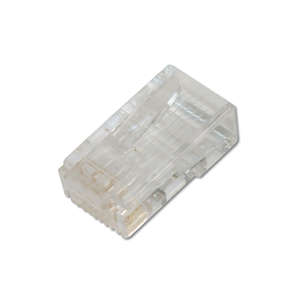 Tinklo kabeliai AK-219602  CAT 6 Modular Plug, 8P8C, unshielded for Round Cable, two-parts plug