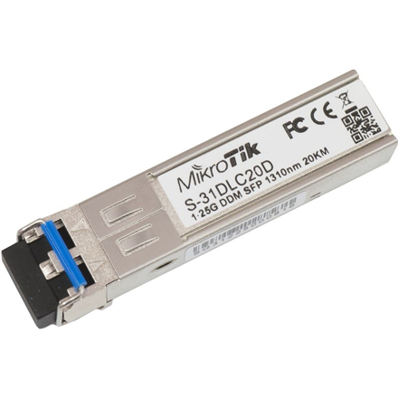 MikroTik  S-31DLC20D  SFP  Single-Mode Fiber  Dual LC  10/100/1000 Mbit/s