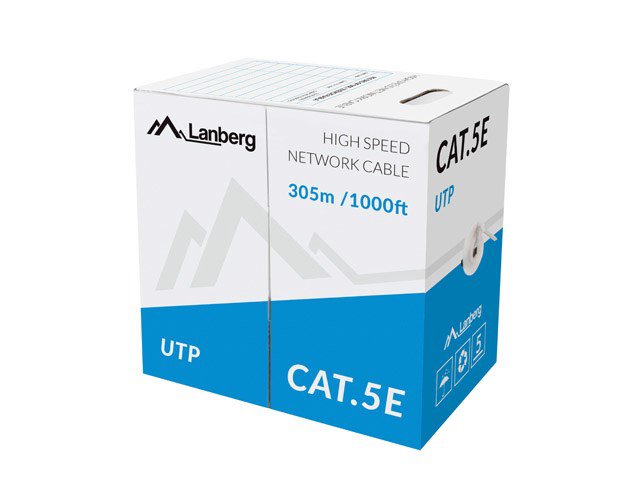 Tinklo kabelis Lanberg LCU5-10CC-0305-G Žalia 305 m Cat5e U/UTP (UTP)