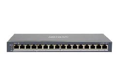 Hikvision 16 prievadų komutatorius DS-3E0516P-O