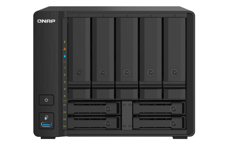 QNAP | 9-Bay QTS NAS | TS-932PX-4G | Up to 9 HDD/SSD Hot-Swap | AnnapurnaLabs Alpine | AL324 ARM Cortex-A57 Quad-Core | Processor frequency 1.7 GHz | 4 GB | DDR4