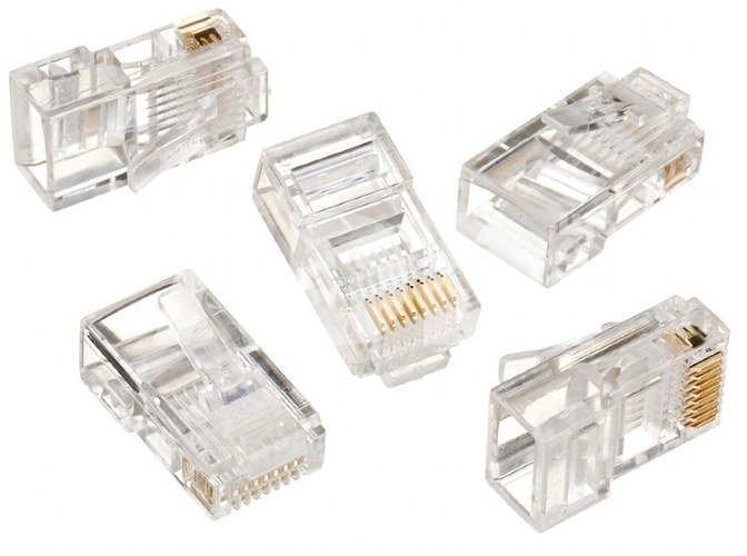 Cablexpert Modular plug 8P8C for solid LAN cable CAT5, UTP, 10 pcs. per bag