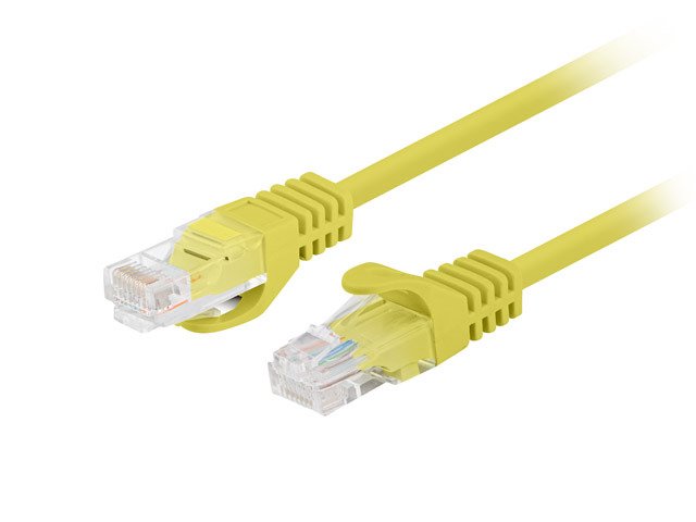 PATCHCORD KAT.6 UTP 0.25M Geltonas FLUKE PASSED LANBERG 10-PACK