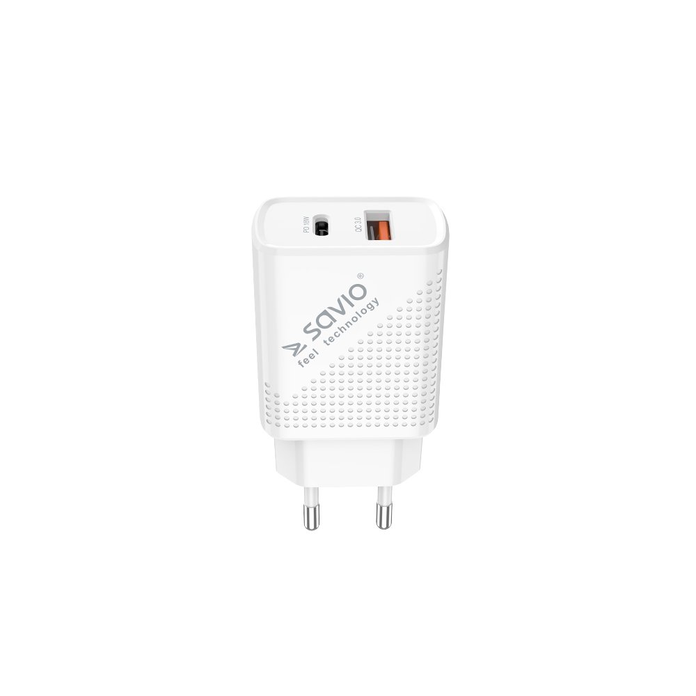 SAVIO LA-04 USB Type A & Type C Quick Charge Power Delivery 3.0 Vidaus