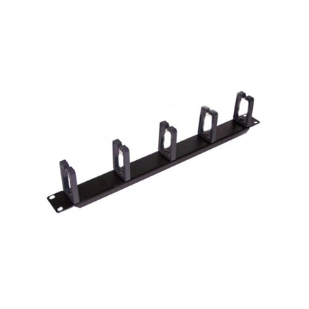 Kita tinklo įranga SOMI Networks  19“ Cable Management Bar with 5pcs Plastc Rings  CMB-03  Black