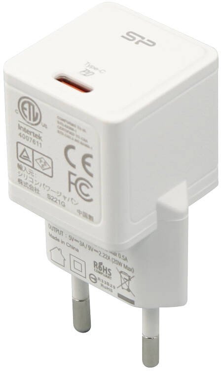 Silicon Power charger USB-C PD QM12 20W, white