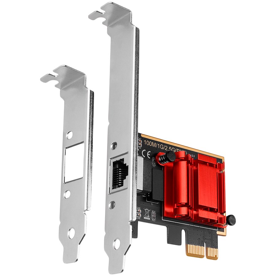 Tinklo plokštė PCI-Express with 2.5 Gbit/s transmission rate and PXE support.