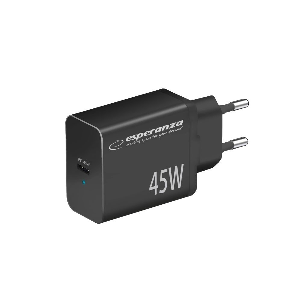Įkroviklis Esperanza EZC108K 45W Juodas