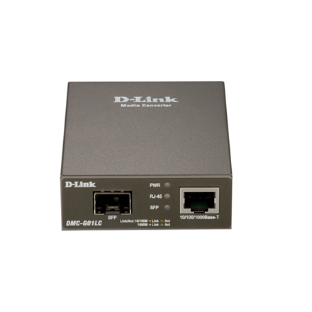 D-Link 1000BaseT to SFP Standalone Media Converter DMC-G01LC Gigabit SFP port, 10