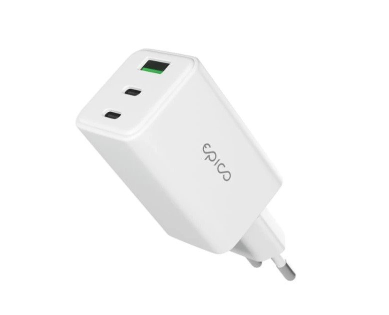 Sieninis įkroviklis EPICO, UltraBoost EA10 65W GaN, baltas