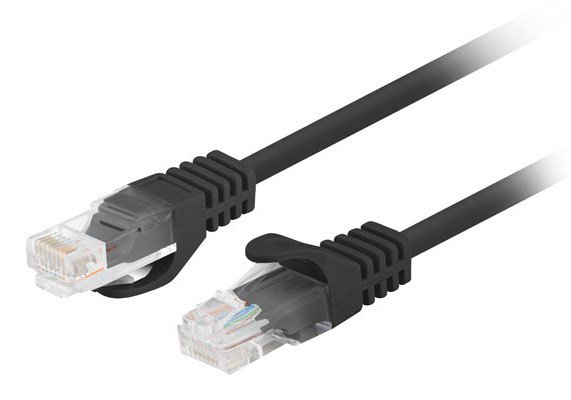 Lanberg PCU6-20CC-0200-BK tinklo kabelis Juoda 2 m Cat6 U/UTP (UTP)