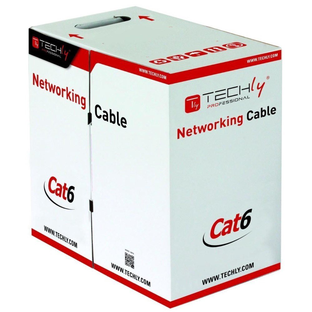 Techly ITP-C6F-FL tinklo kabelis Pilka 305 m Cat6 F/UTP (FTP)