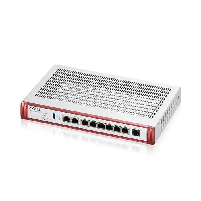 ZYXEL USG FLEX200 H SERIES, USER-DEFINABLE PORTS WITH 1*2.5G, 1*2.5G( POE+) & 6*1G, 1*USB WITH 1 YR
