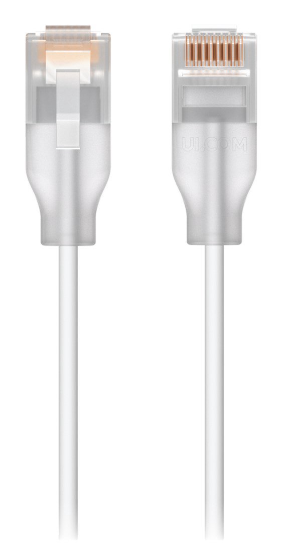 Ubiquiti UACC-Cable-Patch-EL-2M-W tinklo kabelis Permatomas, Balta Cat6