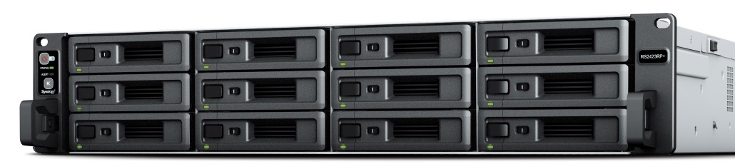 Diskų masyvas Synology RackStation RS2423+ 12-bay V1780B, Processor frequency 3.6 GHz, 8GB, DDR4, 0,1,5,6,10,Hybr, 1x10GbE, 2x1GbE, 2xUSB 3.2, System