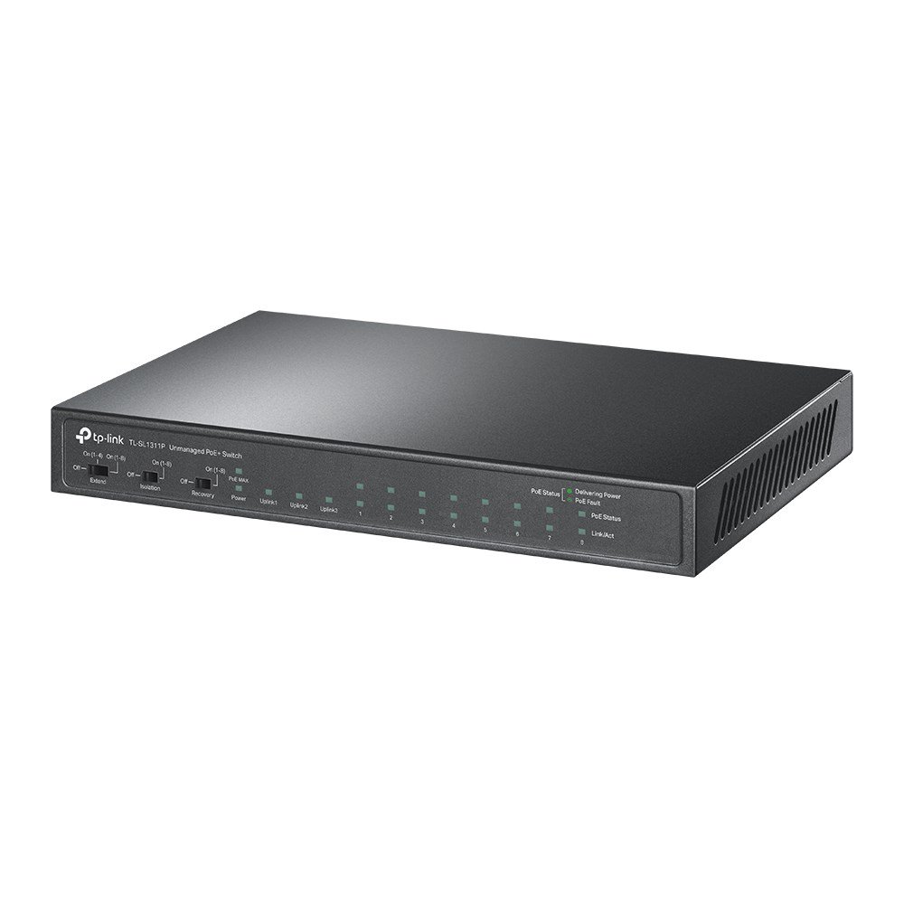 TP-Link TL-SL1311P tinklo komutatorius Fast Ethernet (10/100) Maitinimas per Eternetą (PoE) Juoda