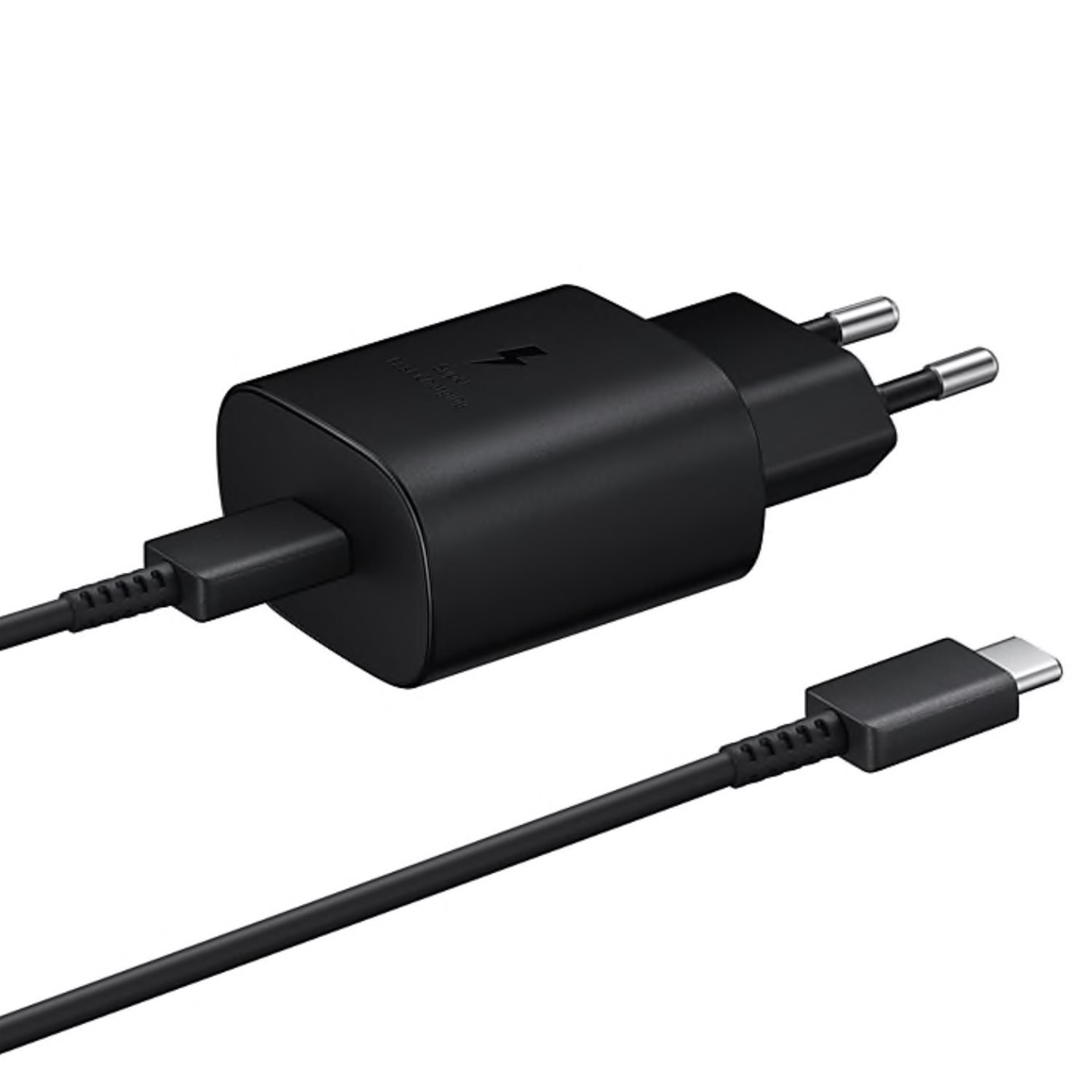 Įkroviklis SAMSUNG TA800XBE su Type-C kabeliu 1.5m, 25W, AFC, juodas