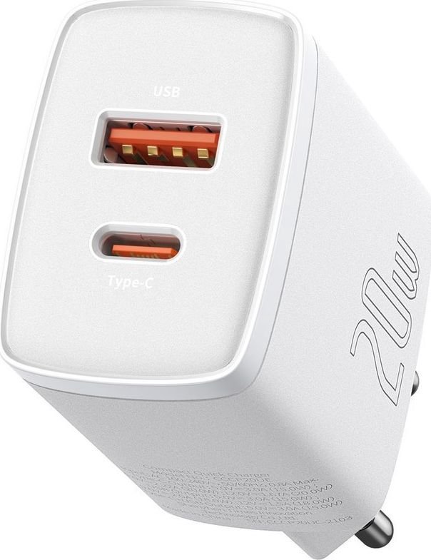 Loader Baseus Compact 1x USB-A 1x USB-C 3 A (6953156207240)