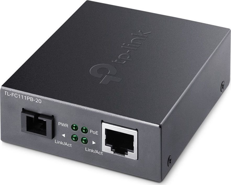 fiber optic converter TP-Link 10/100Mbps WDM Media Converter with 1-Port PoE