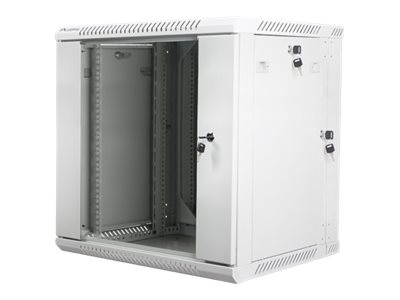 Lanberg Rack cabinet 19" double-section wall-mount 12U/600x600 (flat pack), grey | Lanberg