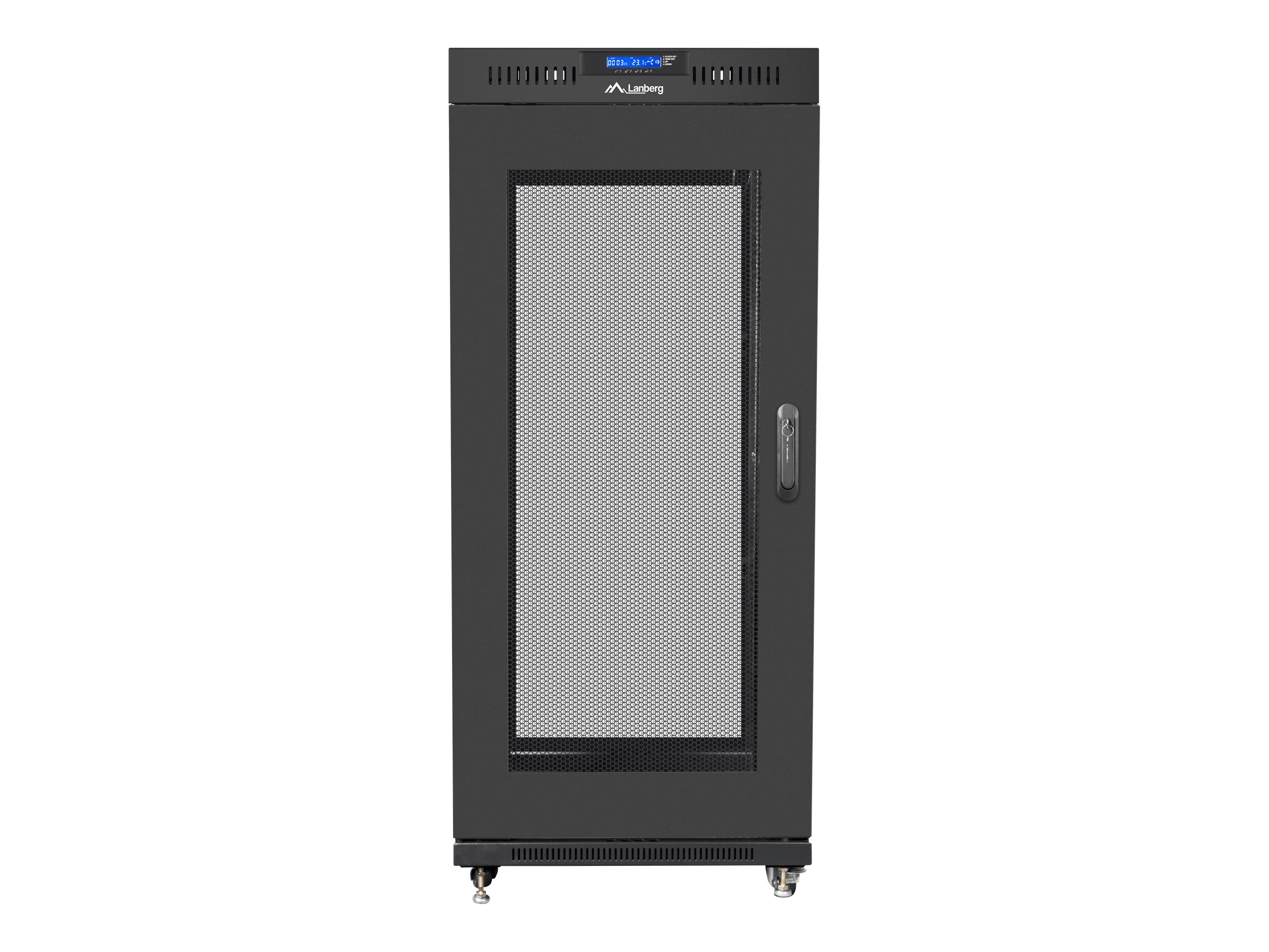 Lanberg Rack cabinet 19" free-standing 15U/800x1000 (flat pack) with mesh door lCD V2, black | Lanberg