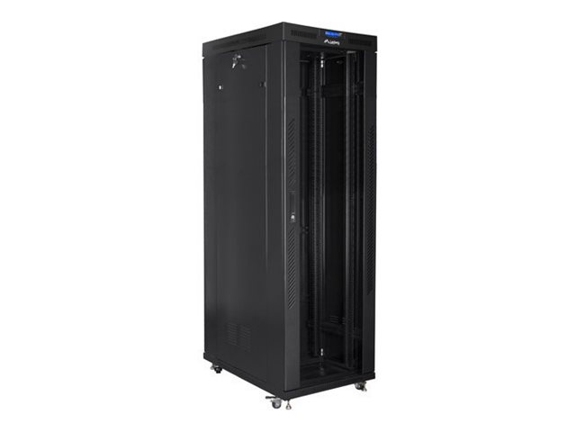 Lanberg Rack cabinet 19" free-standing 42U/800x1000 (flat pack) with glass door lCD V2, black | Lanberg