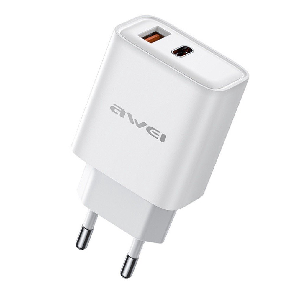 Įkroviklis Awei PD81-EU USB-A/USB-C baltas