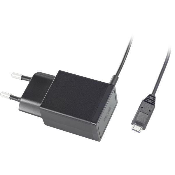 Įkroviklis DELTACO 220V tinklo, 2.1A micro USB, juodas / USB-AC75