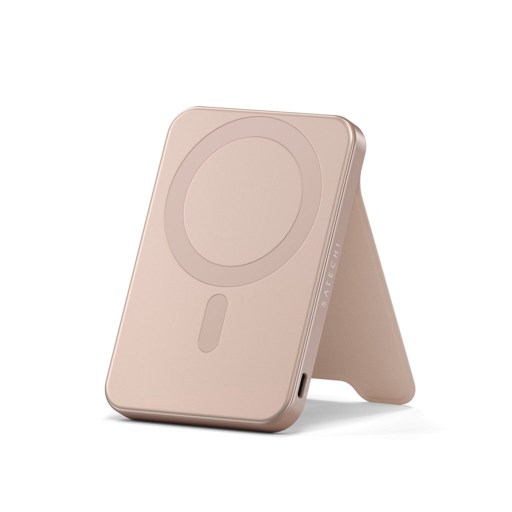 Satechi Qi2 5K Magnetic Power Bank with Stand - Desert Rose