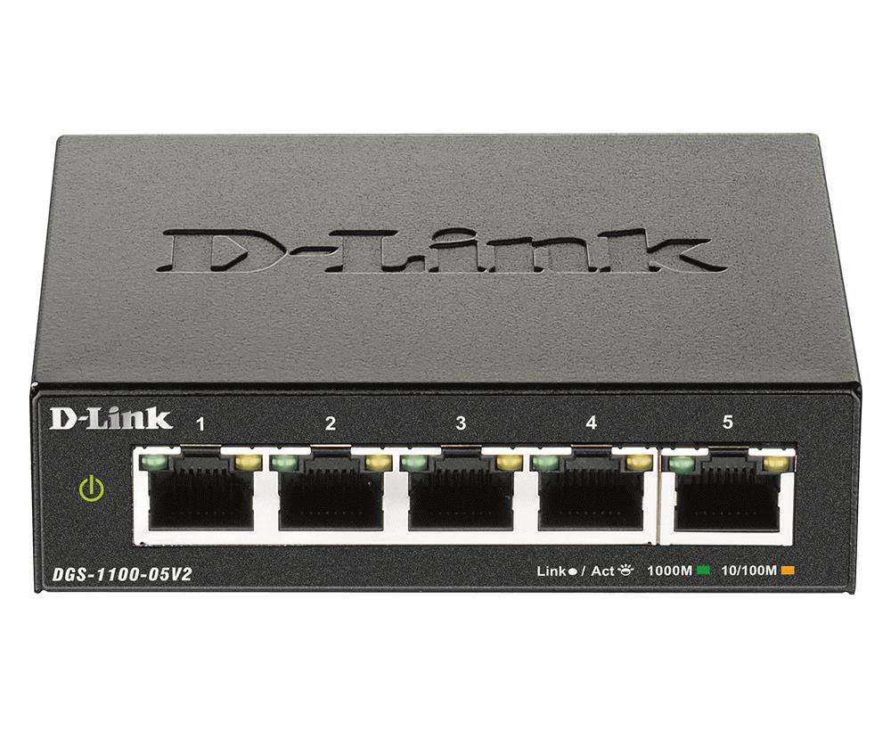 Kita tinklo įranga D-Link  Smart Managed Switch  DGS-1100-05V2/E  Managed L2  Rackmountable  Gi
