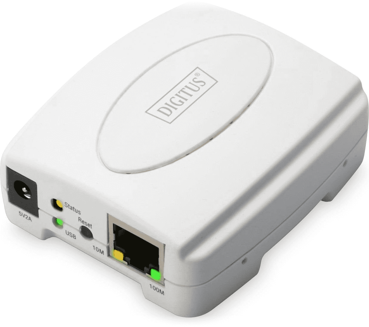 Jungtis DIGITUS USB Printer Server 1 port 1x RJ45 1x USB A USB 2.0