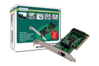 Tinklo plokštė Digitus  Gigabit Ethernet PCI Network Card  DN-10110  PCI