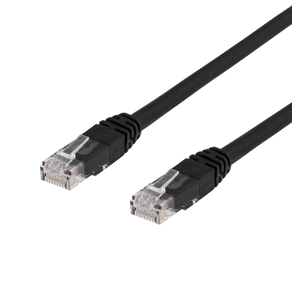 Kabelis DELTACO Cat6, U/UTP, 24 AWG, LSZH, 3m, juodas / R00210010