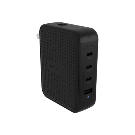 Hyper HyperJuice 145W USB-C GaN Travel Charger with 4 Ports - Black  Hyper