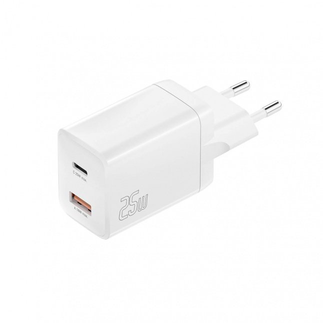 Wall Charger (without cable) PDPlug Duos 25W 1C+1A, white