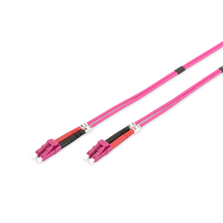 Tinklo kabeliai Digitus Fiber Optic Multimode  DK-2533-02-4  Patch cord  Length 2 m  Erika viole