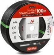 Maclean MCTV-477 coaxial cable satellite gelled RG6 100m 1.0CU+4.6FPE+AL/P+96*0.12AL+6.8PE