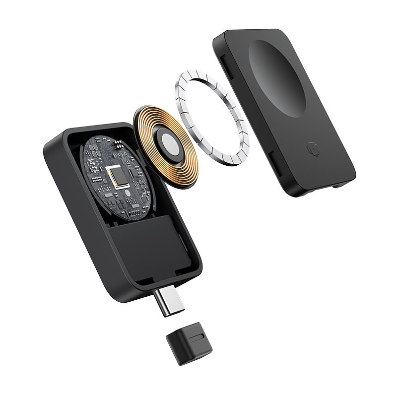 Belaidis magnetinis įkroviklis MagPro USB-C 2.5W Apple Watch laikrodžiams, juodas
