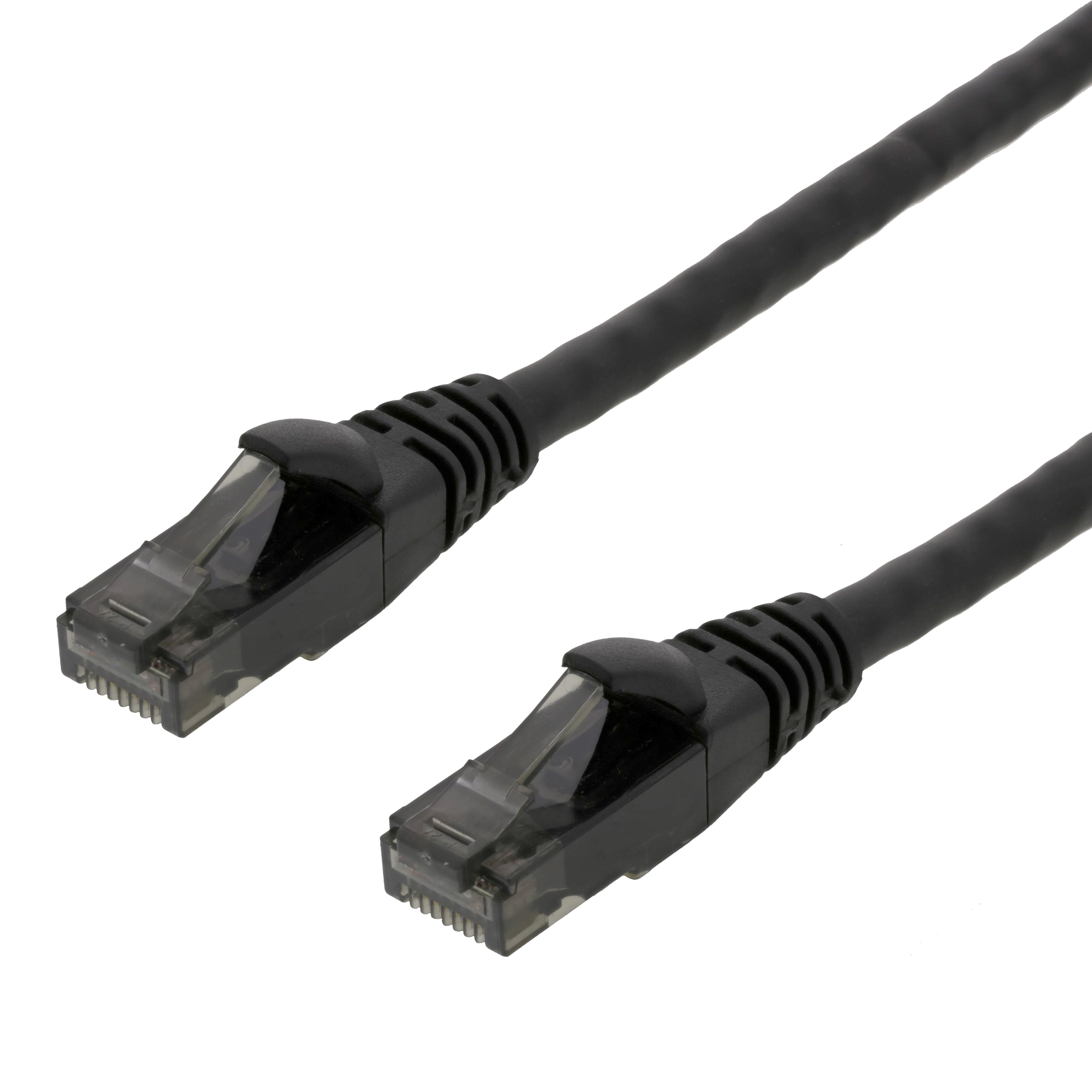 Patch kabelis DELTACO U/UTP High Flex Cat6, 2m, 24AWG, 500MHz, LSZH, juodas / UUTP-1503