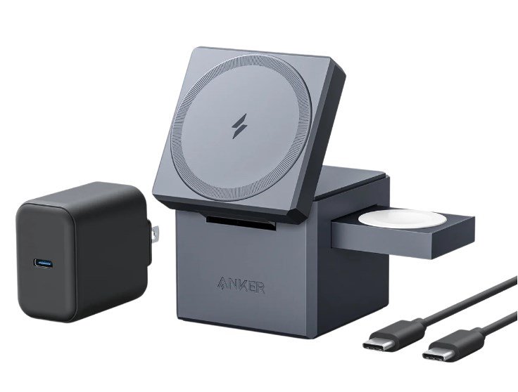 Įkroviklis Anker Magnetic Wireless 3-in-1 Cube with MagSafe (15W)  Y1811G11