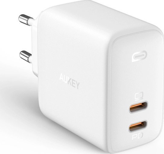 Charger Aukey 2x USB-C 6 A (PA-B4 White)