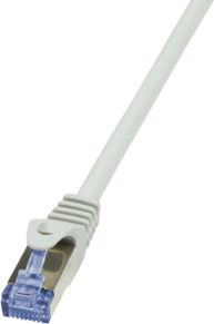 LogiLink Patchcord, CAT6A, S/FTP, PIMF, 0,25m, grey (CQ3012S)