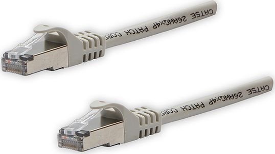 FTP patchcord, Cat.5e, RJ45 M-5m, protected, grey, pure copper economy