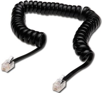 Digitus Phone cable spiral, RJ10, 4m (AK-460101-040-S)