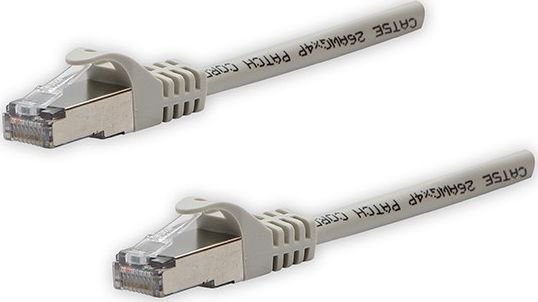 FTP patchcord, Cat.5e, RJ45 M-2m, protected, grey, pure copper economy