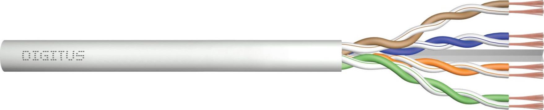Digitus Data-processing cable DIGITUS cat.6, U/UTP, link, AWG 26/7, LSOH, 100m, grey, cardboard