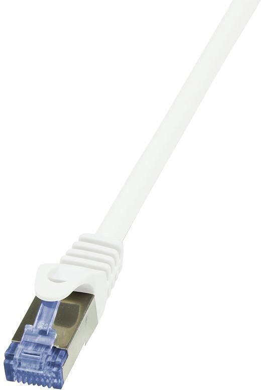 LogiLink Patchcord Cat.6A, 10G, S/FTP, PIMF, PrimeLine, 7.5m, White (CQ3081S)