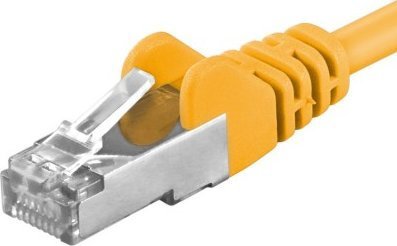 PremiumCord PREMIUMCORD Patch cable CAT6a S-FTP, RJ45-RJ45, AWG 26/7 0,25m žlutá